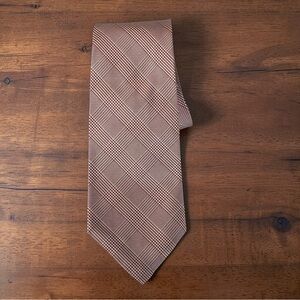 Lauren Ralph Lauren vintage silk geometric red/silver green label USA tie | 57”